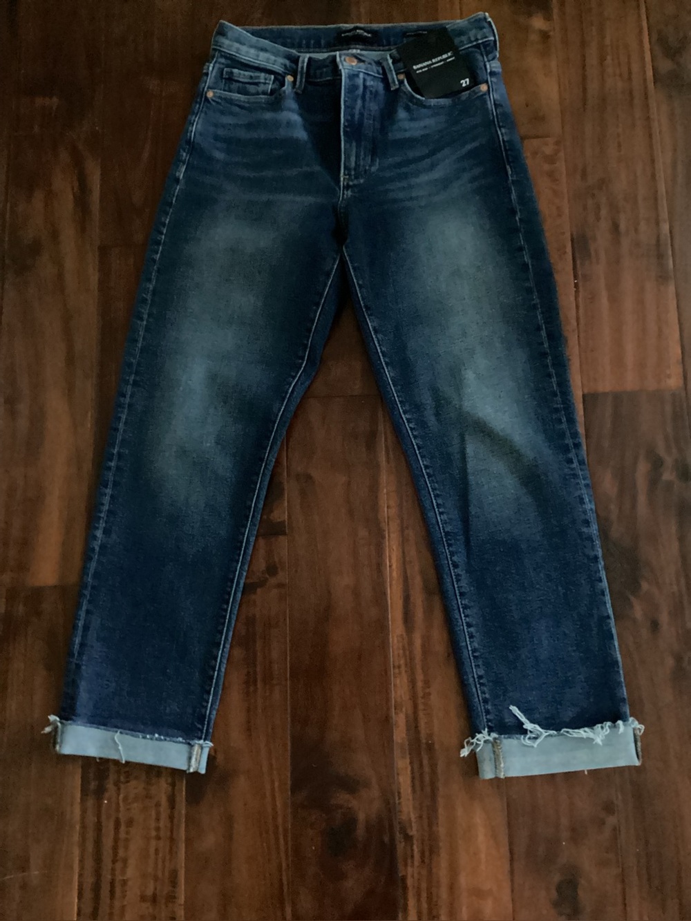 Banana Republic Mid Rise Straight Ankle Jeans